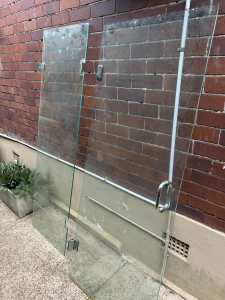 Glass door for bathroom