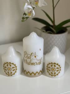Eid Mubarak Customised Candles Set