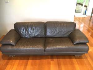 Leather Lounge - Natuzzi - Large 3 Seater