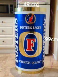 Fosters Beer Sign Half Tin Collectable Vintage Retro Bar Club Man Cave