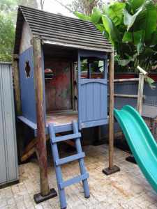 Cubby House With Slide