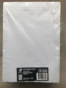 A4 Office Pads by Olympic 100 leaf pack of 10 - New