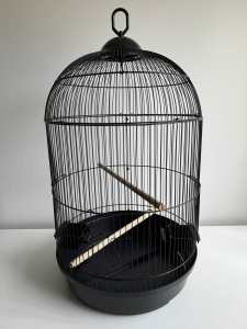 Round Bird Cage Black