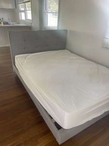 Queen bed and frame