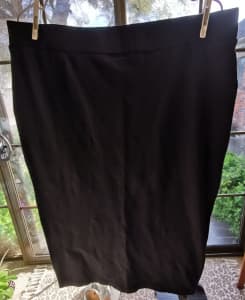 Now womens black stretchy cotton/elastane skirt new 16-18