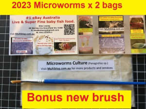 1 bags Microworms post to you $10 across Australia