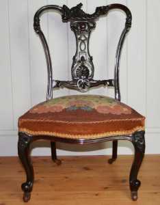 Ladys Boudoir Chair - Rosewood Circa 1860
