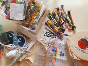 Embroidery Hoop DMC Thread Punch Needle Kit Crochet Kit
