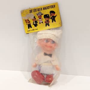 Vintage the Funny Mascot Shef Baker Cook Doll Figure Mini Hong Kong 