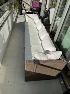 Outdoor furniture lounge with table
