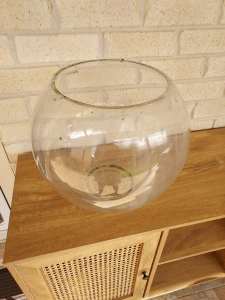 Large glass terrarium pot