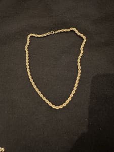 18k gold rope chain necklace 750 13 grams 18ct