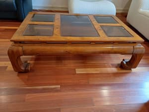 Timber and Glass Coffee Table