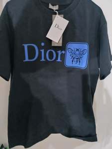 Christian Dior CD womens unisex Pima cotton t shirt top XS