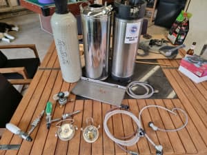 Home brew keg kit with 2 kegs