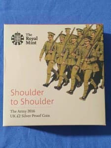2016 2 UK 'Shoulder to Shoulder' The Army - Silver Proof Coin