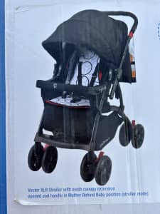 Vector XLR Stroller with mesh canopy extension