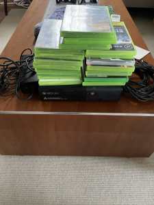 XBOX 360-19 games-all cables included-no controllers