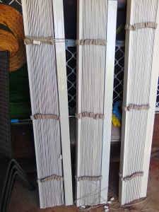 3 White Wooden Blinds perfect condition 