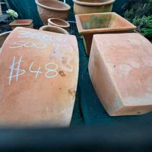 2 terracotta pots $48.00 each