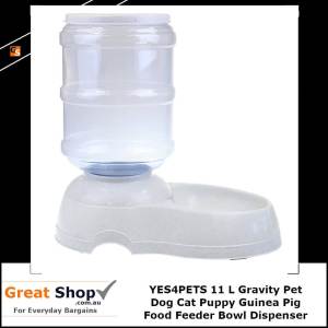 11L Gravity Pet Dog Cat Puppy Guinea Pig Food Feeder Bowl Dispenser