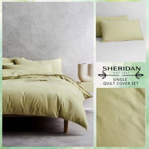 SHERIDAN Single Quilt Cover Set - ONSLO - 100% Organic Cotton