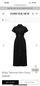 Brand new - Forever New - Black dress - size 16