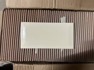 Box of Johnsons Bevelled Edge Ceramic Wall Tiles - Cream