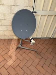 Satellite dish with the bracket