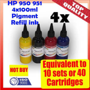 4x100ml refill ink for HP 950 951 cartridge OfficeJet Pro 8600
