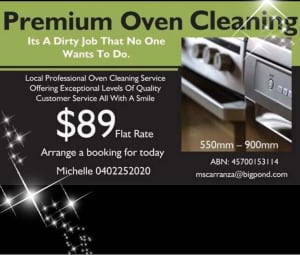 Oven cleaning services 