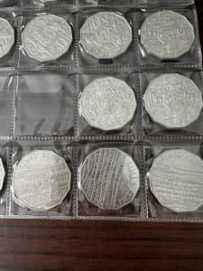 50c coins sheets 6/12 Changeovers and others