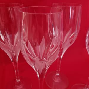 Mikasa crystal stemware in the Flame D'Amore - Wine & Champagne Glasses, Facebook Marketplace