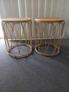 2 x Rattan side tables. 2 for the price of one.