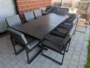 9 Piece Outdoor Dining Setting (Super A-Mart RRP ~$3000.)