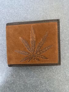 suede leather marijuana wallet