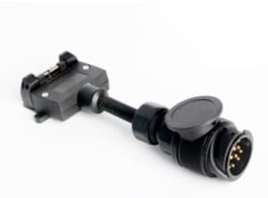 13 Pin Euro Socket to 7 Flat Plug Trailer Connector Voltage Adaptor