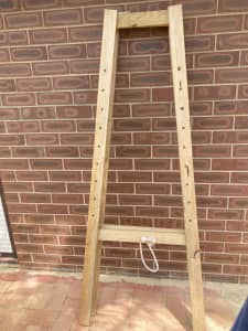 8 timber A frame artists easels with accessories