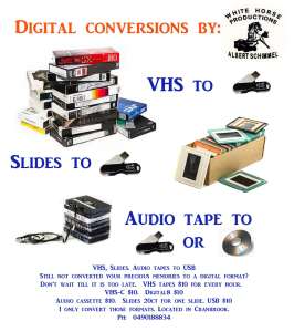 VHS, Audio tapes and Slides to USB