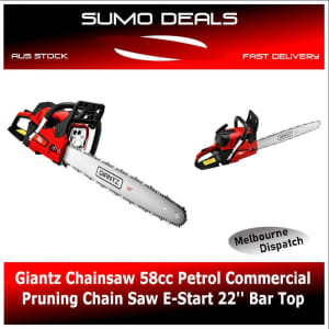 Giantz 62cc Petrol Commercial Chainsaw 20 Bar E-Start Tree