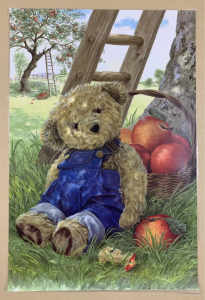 Teddy Bear Apple Tree poster NEW 60x89cm Laminated