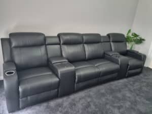 Belford leather 4 seat recliner