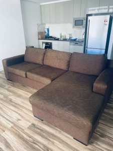 3 seater sofa with chaise - nearly new condition