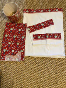 Little House bundle - sheet, pillow cases, lampshade,extra fabric
