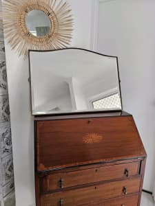 Wooden antique Vintage mirror 