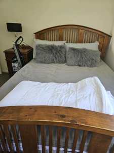 Double bed with bedsides and tall boy Ph ******4725