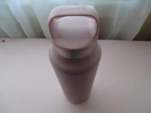 Sistema Brand Pink Metal Drink Bottle 1 litre with screw on lid