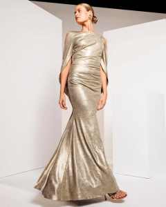 Montique Lana Gold metallic gown