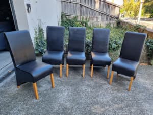 Six Leather Chairs - Used