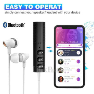Wireless Bluetooth Earphone Car Audio Music 3.5mm Receiver